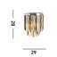 Clarissa Mild Steel Flush Mounted Sconce