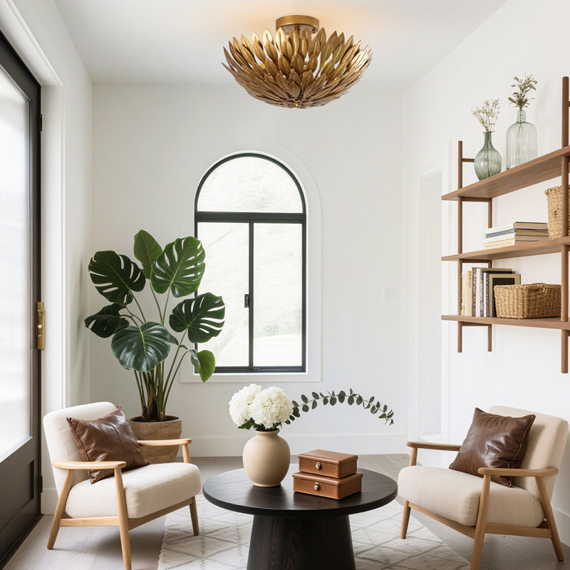 3 - Light Semi Flush Mount