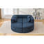 Bleu - Canapé modulaire combiné de 114,9 po de conception incurvée, siège profond de 24,4 po, ressorts ensachés et coussins de soutien modulaires désossés, profondeur d'assise, coussins en mousse haute densité-1807158331