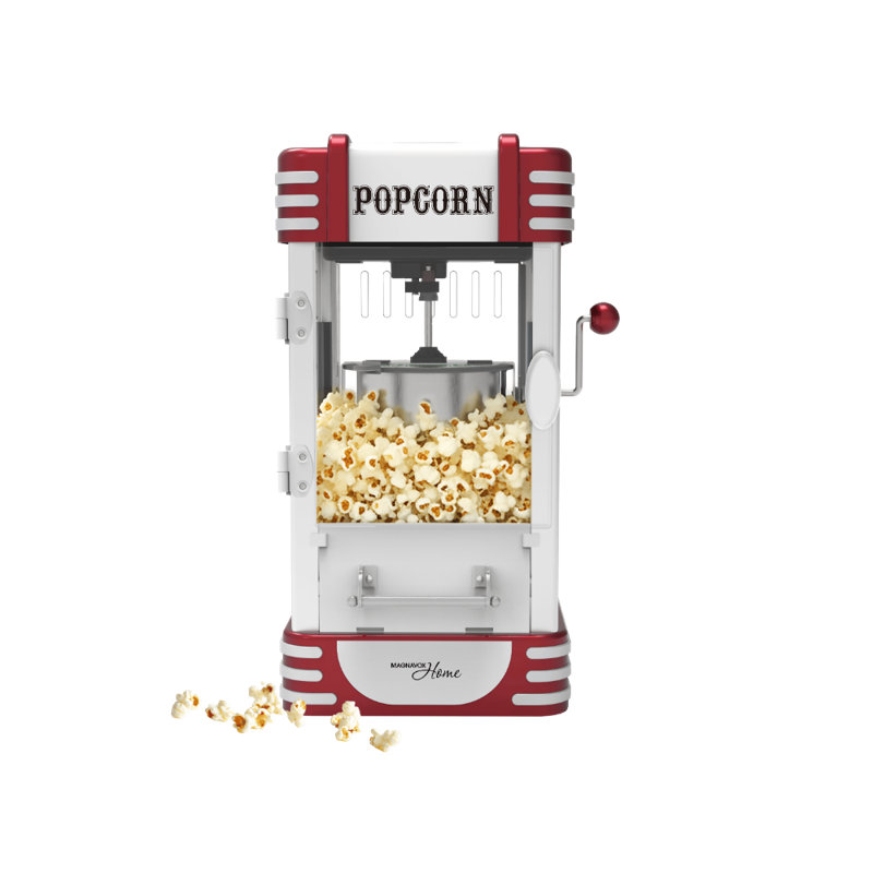 Magnavox Retro-Style Popcorn Maker Machine, Classic Hot Air Popcorn Popper for Home Theater, Parties & Movie Nights 