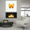 «Yellow Butterfly 2» par Photoinc Studio, art mural en verre acrylique