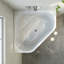 Modern Minimalist Acrylic Corner Freestanding Bathtub-138403914