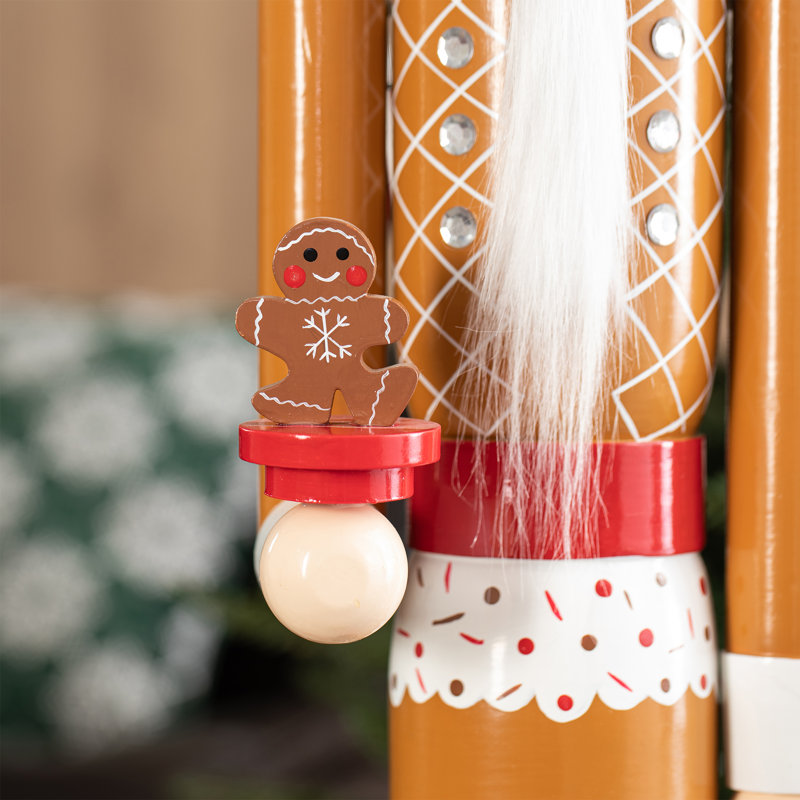 42"H Wooden Christmas Gingerbread Chef Nutcracker