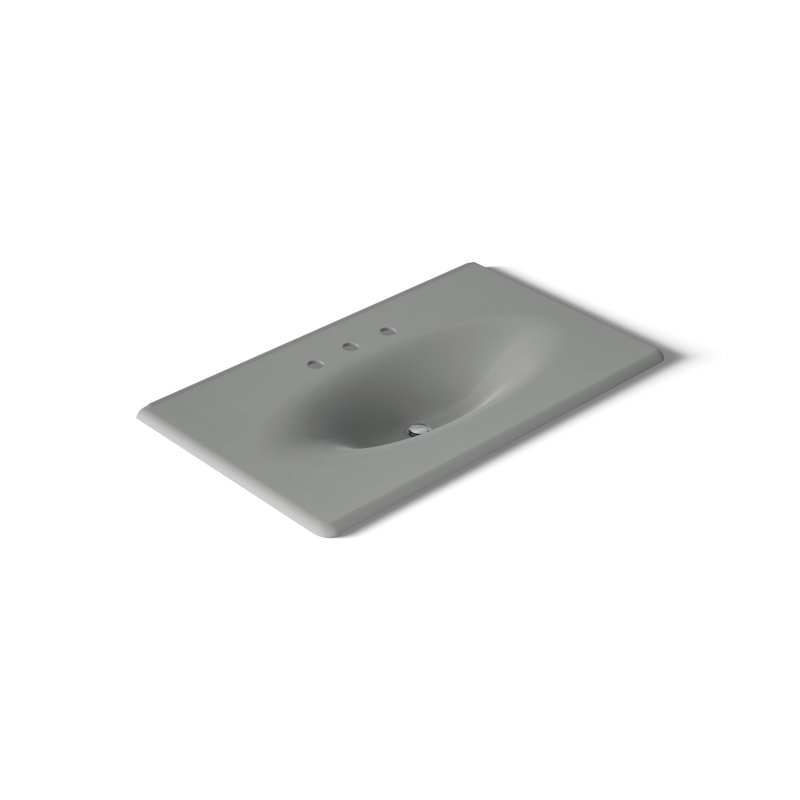 Plateau de meuble-lavabo 38 po Iron Impressions, Basalte, Centres de 8 po