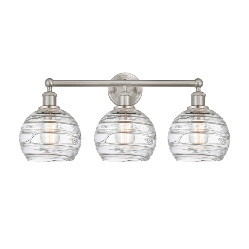 Essex 3 - Light Dimmable Vanity Light, Satin Nickel, Clear