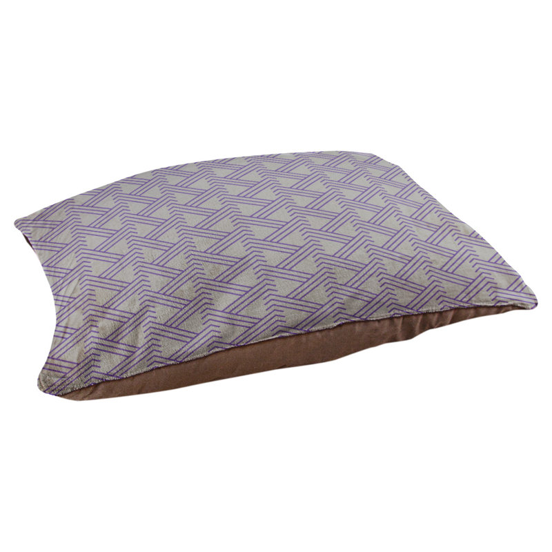 Coussin pour chien Chen, Petit (l 28 po x P 6 po x H 18 po), Gris / Mauve