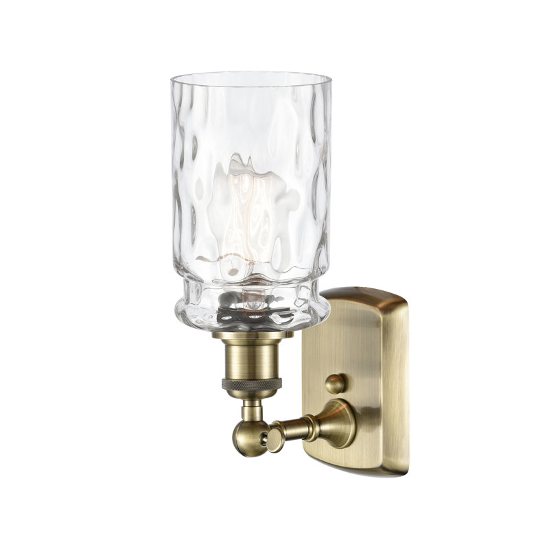 Westby Armed Sconce, Clear Waterglass, No Bulb Included