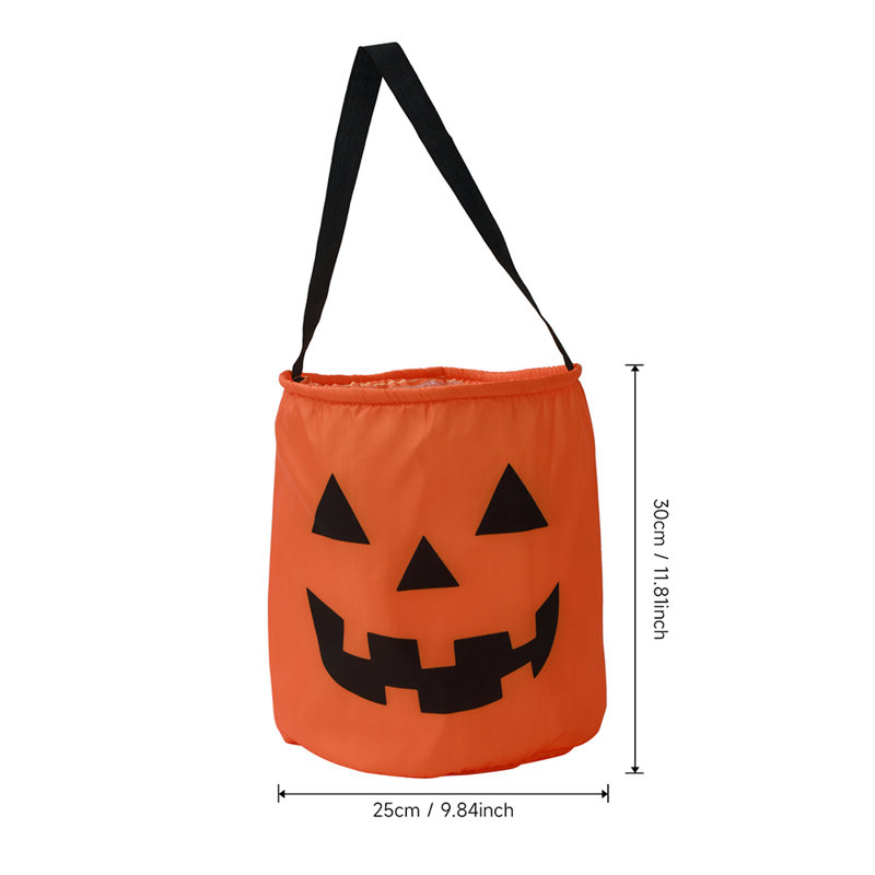 Halloween Handheld Pumpkin Orange Trick-or-Treat Bag