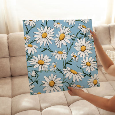 Floral Daisy Flowers VIII Modern Unframed Art Print