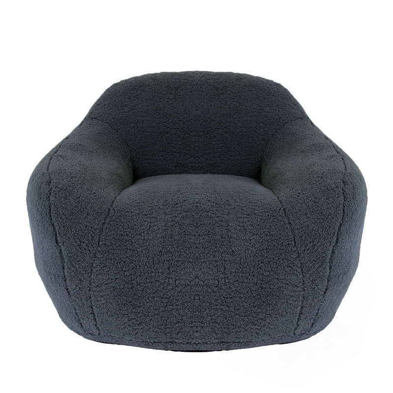 Bean Bag Chair, Dark Gray Teddy