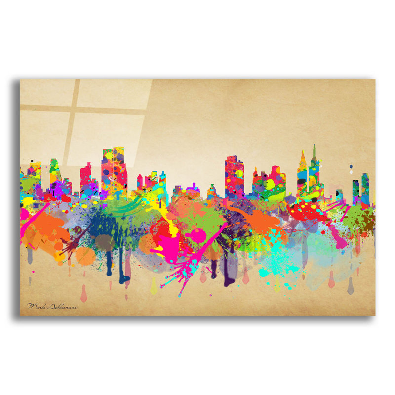 «New York 1» par Mark Ashkenazi, art mural en verre acrylique, H 16 po x l 24 po x P 0,2 po