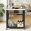30" x 20" Outdoor BBQ Prep Table & Grill Cart with Stainless Steel Top, Heavy-Duty Rolling Food Prep Station with Hooks & Wheels for Grill, Griddle & Pizza Oven