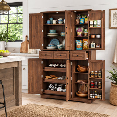 72.24 " H Kitchen Pantry with Adjustable Shelves