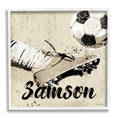 Art mural personnalisé Kick soccer ball cmw-098
