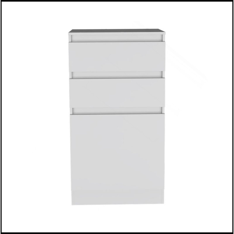 Commode Kamelot avec boîte à bijoux, armoire à une porte, miroir, deux tiroirs - blanc