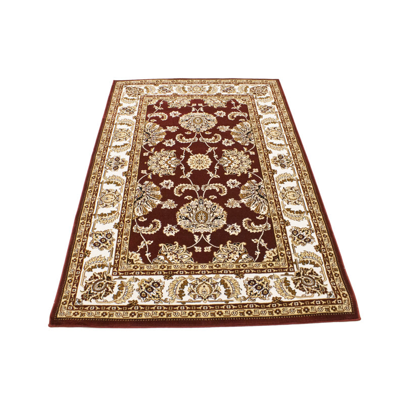 Tapis rouge traditionnel 4X6, Rectangle 4 pi 2 po x 6 pi 1 po