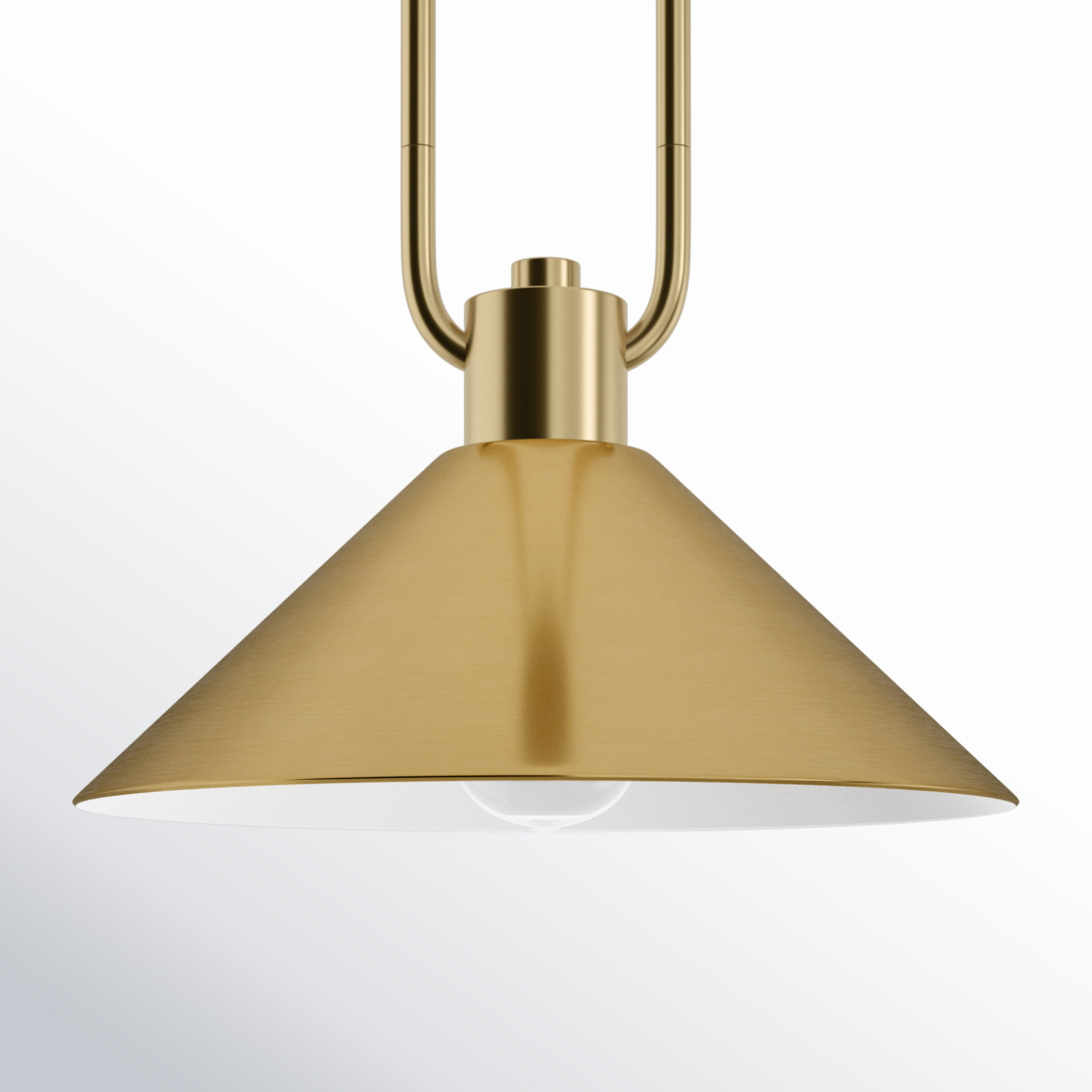 Fayra 1 - Light Industrial Pendant, 10.25" H x 12" W x 12" D, Antique Gold