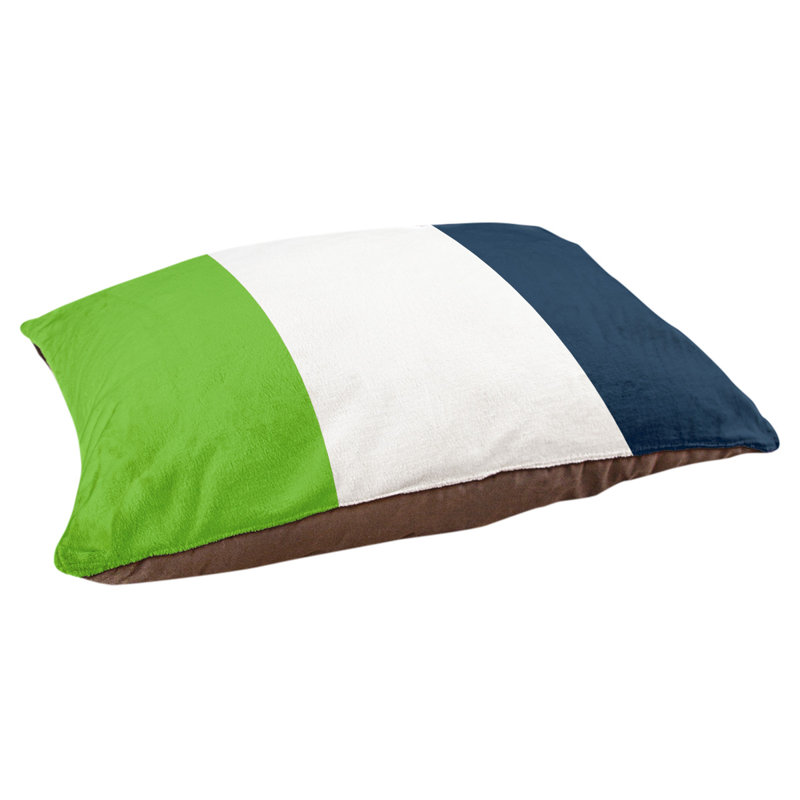 Coussin Atlanta, Petit (l 28 po x P 18 po x H 6 po), Green/White/Navy Blue