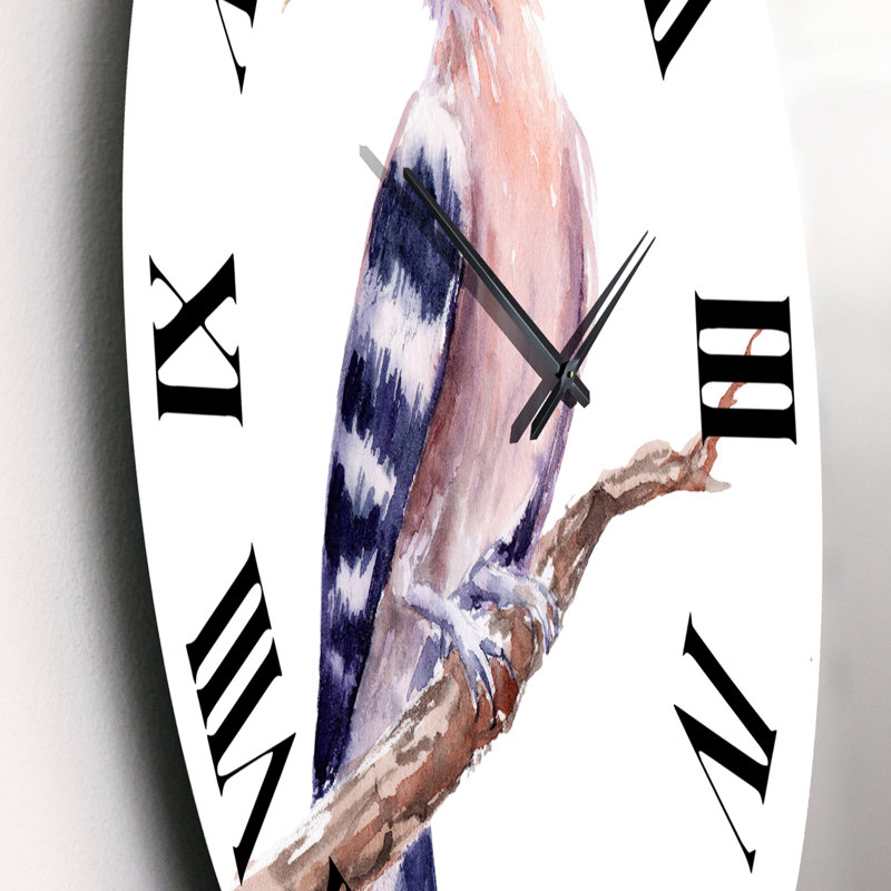 Horloge murale rétro sur une branche, Moyen