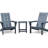 Dark Grey Outdoor Chair Of 2 And Table, All - Weather Fire Pit Chair, Ergonomic Patio Lawn For Garden, Color Fast Easy To Clean With Garden Deck In Grey,-1474740110