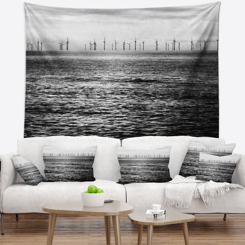 Tapisserie «Landscape Wind Turbines», H 78 po x l 92 po