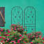 Paquet de 4 treillis de jardin en métal 71 po x 19,7 po antirouille pour plantes grimpantes, support à fleurs extérieur papillon noir