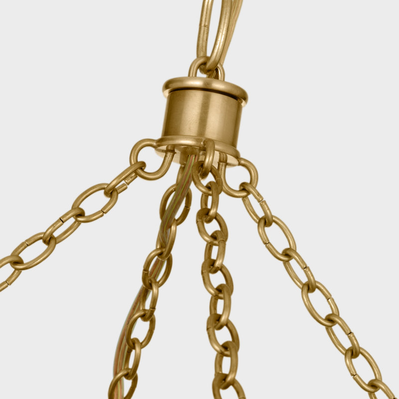 Menil 4 - Light LED Chandelier, Soft Brass