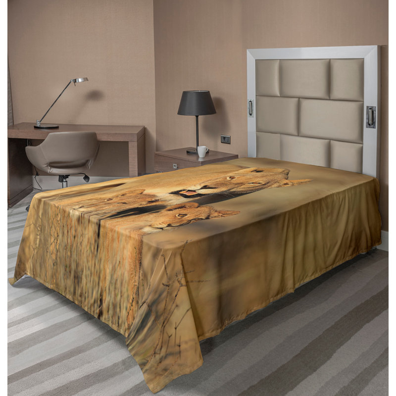 Drap-housse Ambesonne, Drap plat pour lit simple