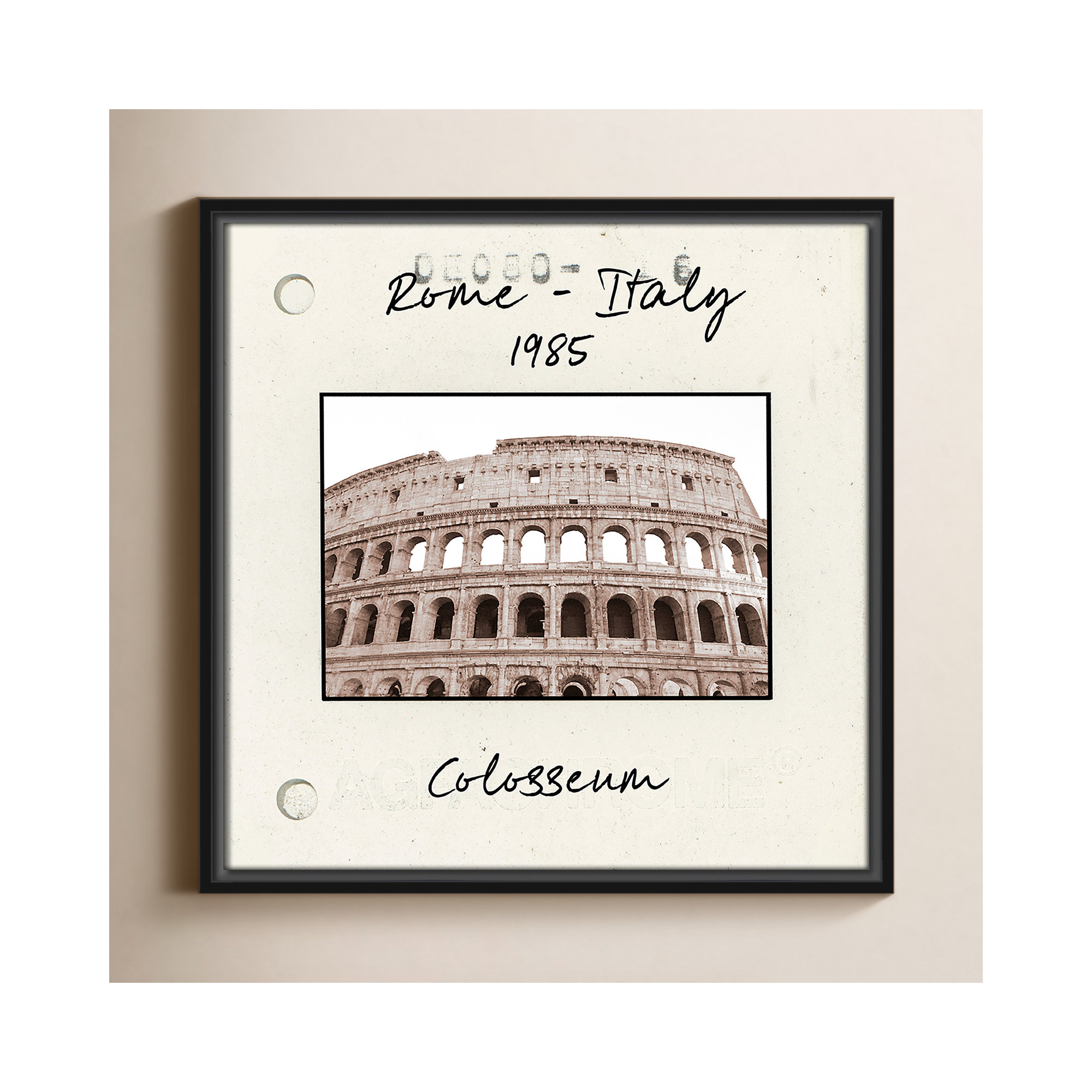 Rome, Italy - Colosseum Print by Natalie Carpentieri, Black Floater Framed Canvas, 17.5" H x 17.5" W x 2" D