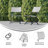 Folding French Chairs in PE Rattan with Metal Frames for Indoor and Outdoor Use-107823679