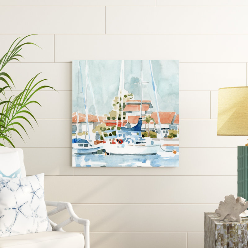 Beach Town Summer I, H 30 po x l 30 po, Toile tendue, Sans cadre