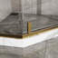 Porte de douche pivotante sans cadre à finition dorée Goodo de 36 po x 36 po x H 72 po Goodo