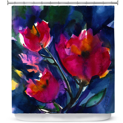 Rideau de douche simple floral Loeffler