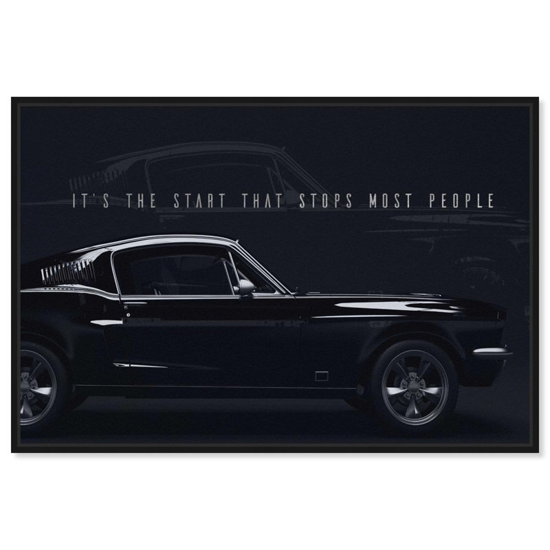 «Its the Start», reproduction d'art moderne sur toile par Notoriart, H 31 po x l 46 po, Cadre noir