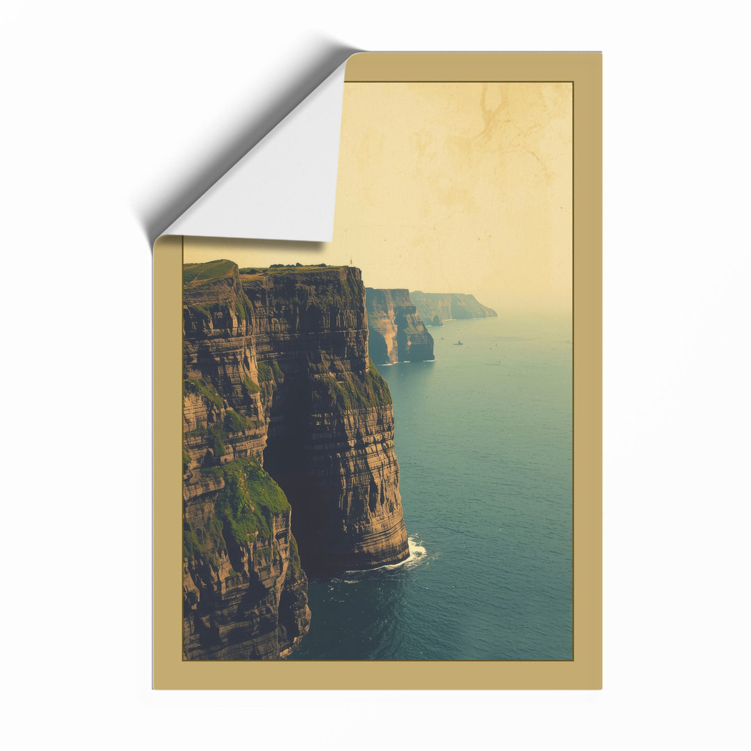 Cliffs and Ocean Coastal - Framed Print
