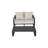 Modern Double And Table Yb15052, Brown Cushions, Aluminum, Interior Decoration Piece With Matching Rectangular Beige Home Decor Accessory