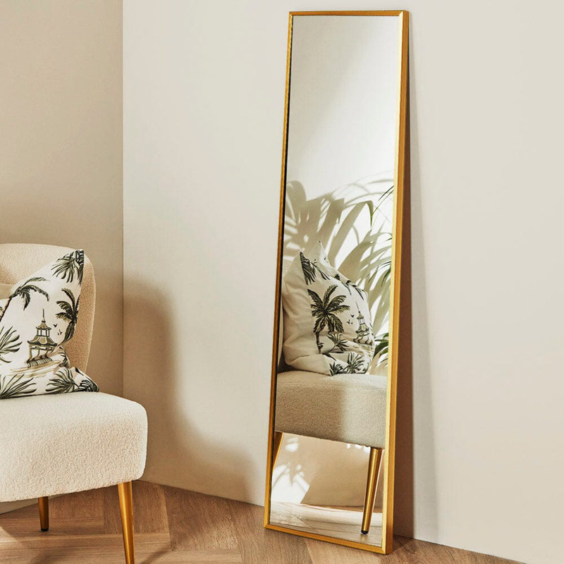 Lanare Full Length Leaning/Wall Mirror, Gold
