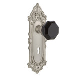Victorian Plate with Decorative Keyhole and Waldorf Black Door Knob