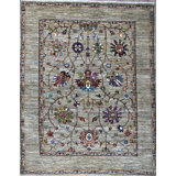 Transitional One-of-a-Kind Rectangle 4'1" X 6'6" Hand Knotted Area Rug