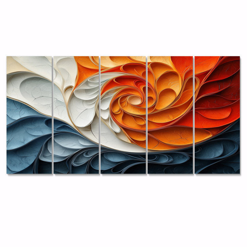 Omauri - Biomorphism Wall Decor - Modern Wall Art, 28" H x 60" W, 5