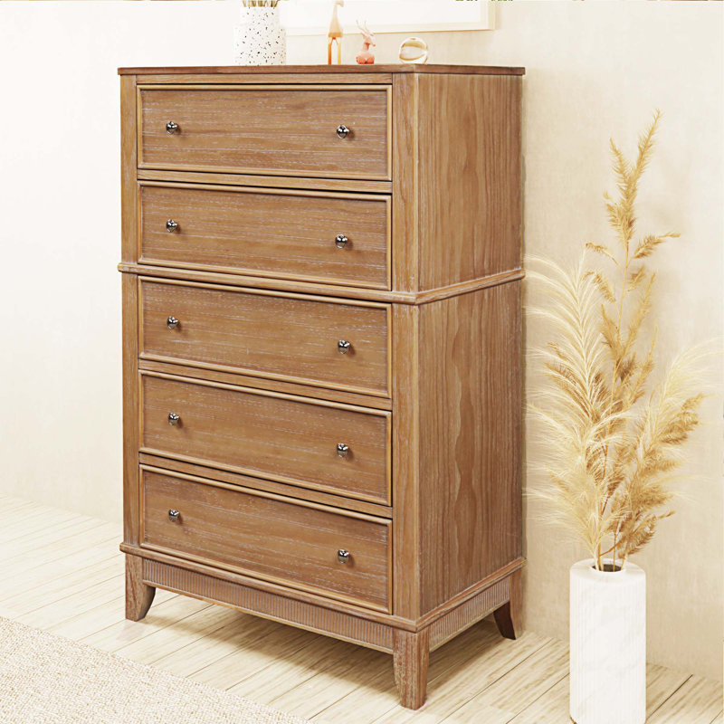 Commode 5 tiroirs Bottesford, Naturel