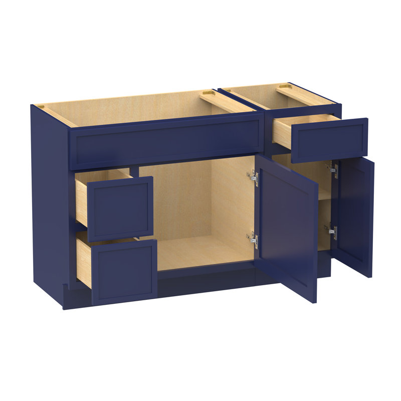 Base de meuble-lavabo simple 51 po seulement, Bleu