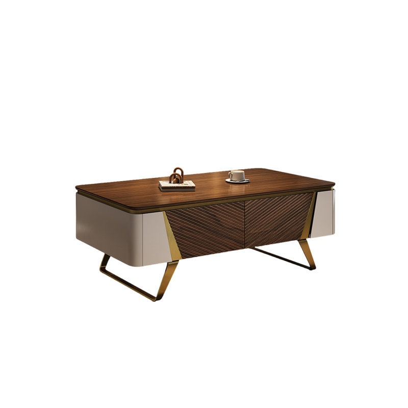 Modern light luxury style coffee table, 17.72" H x 47.24" L x 23.62" W