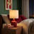 17.5" Modern Glazed Ceramic Table Lamp with Drum Shade-14842052