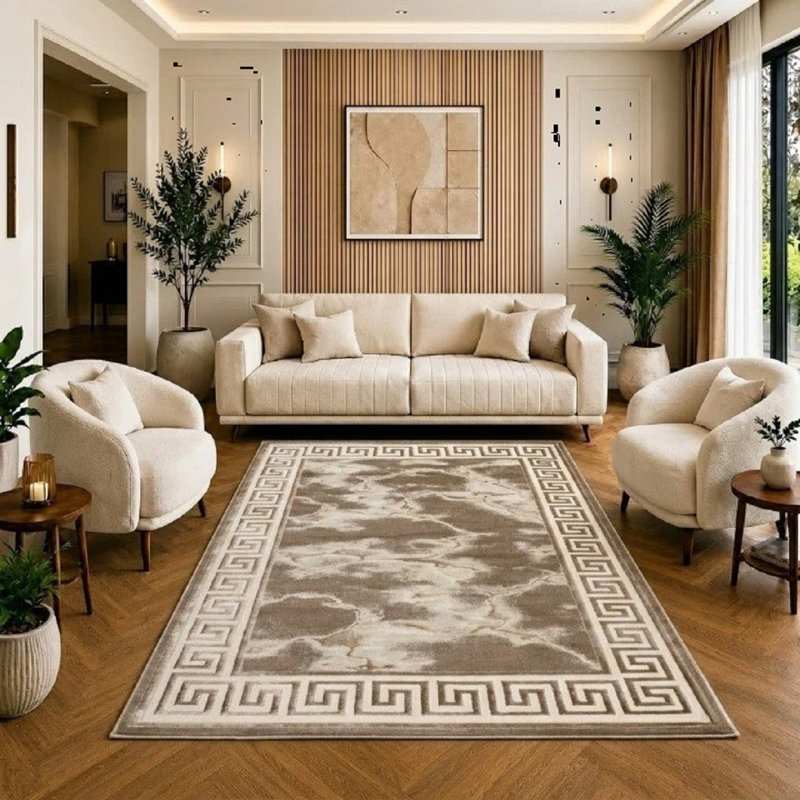 Abstract Kilim, Beige, Rectangle 200 x 290 cm