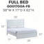 Lit double (matelas non inclus), sommier nécessaire