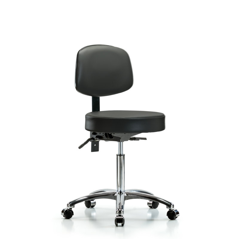 Jemiliah Vinyl Task Chair, Casters, Carbon