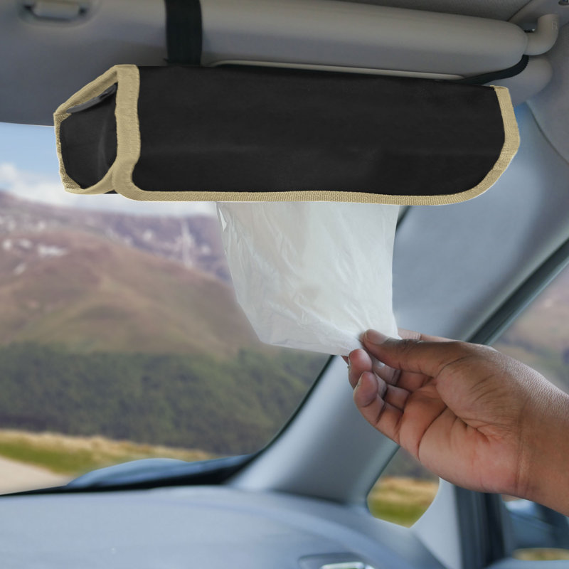 Couvercle de boîte à mouchoirs pour voiture, Beige