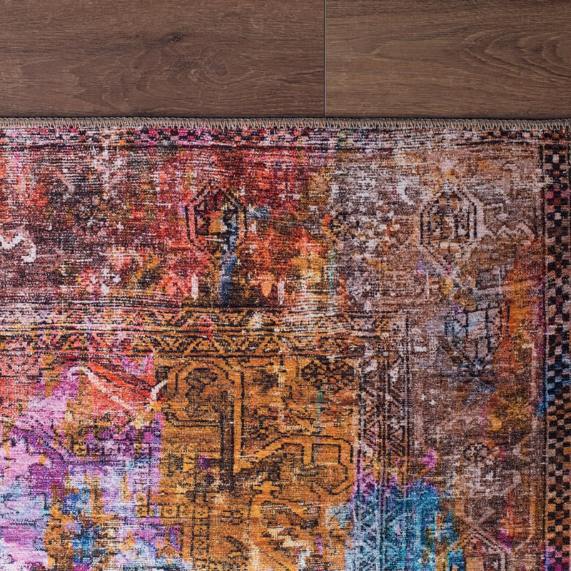 Luxurious Machine Washable Carpet, 100% Polyester, 7.5 x 10.8 Feet | Pile Height: 0.2 Inches, 1850 g/m² | Recycled Poly Cotton Underside, Easy Care, Perfect for Living Room & Bedroom, Soft & Durable Design