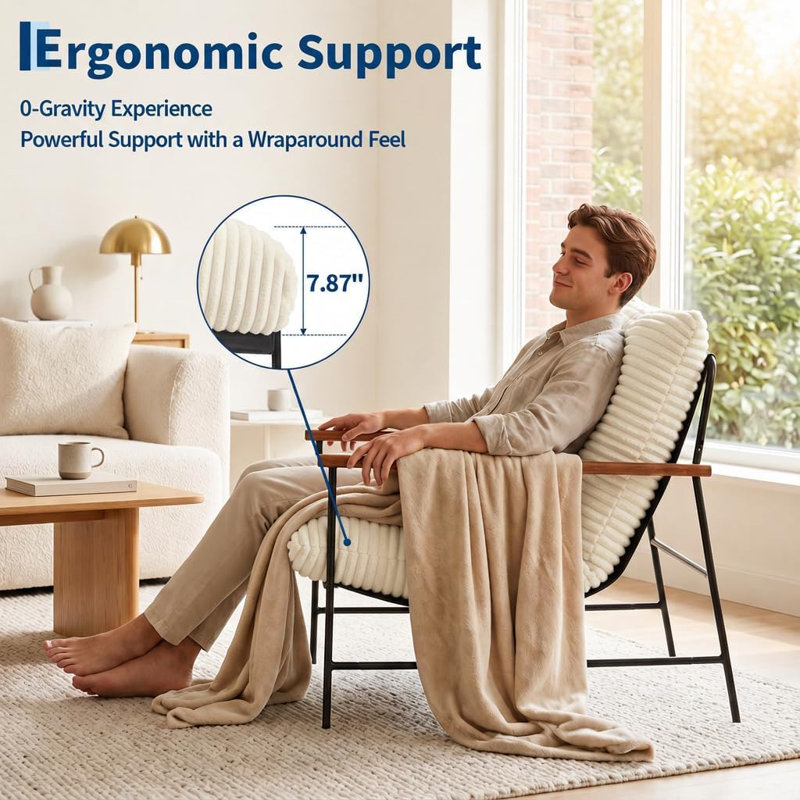 Living Room Chairs, Oversized Corduroy Reading Chair